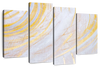 White And Gold Abstract Wall Art