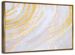 White And Gold Abstract Wall Art
