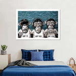 Three Monkeys Wall Art