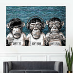 Three Monkeys Wall Art