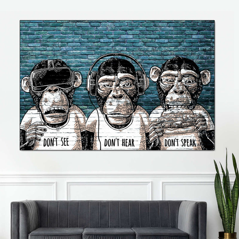 Three Monkeys Wall Art