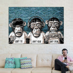 Three Monkeys Wall Art