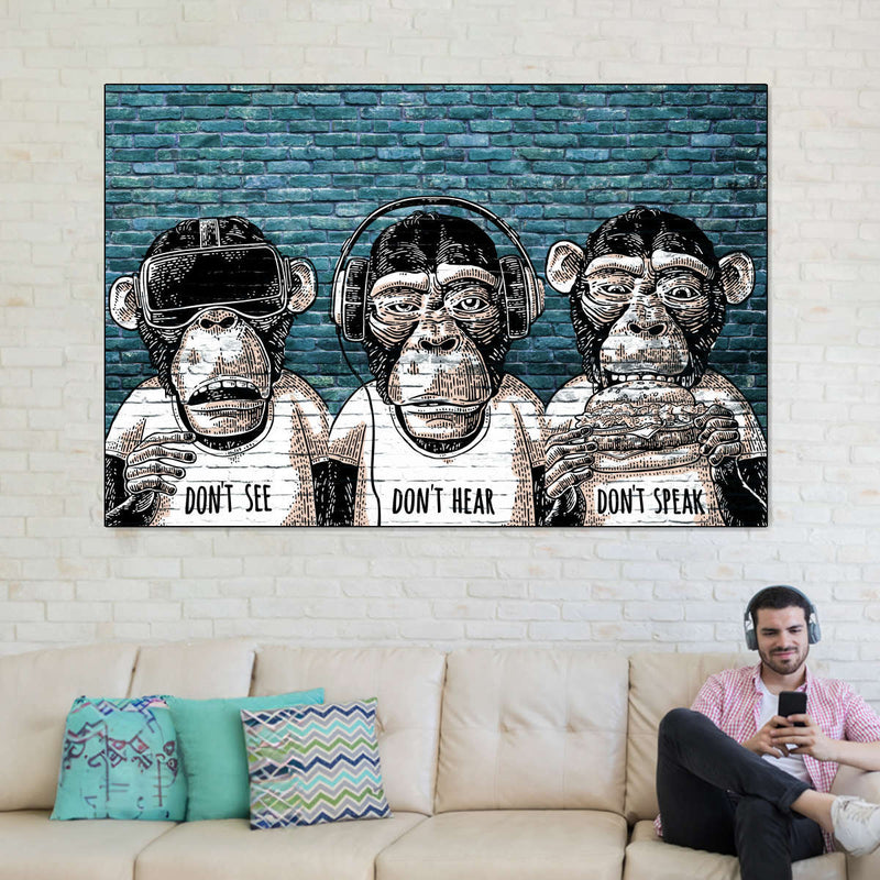 Three Monkeys Wall Art