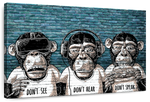 Three Monkeys Wall Art