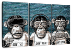 Three Monkeys Wall Art