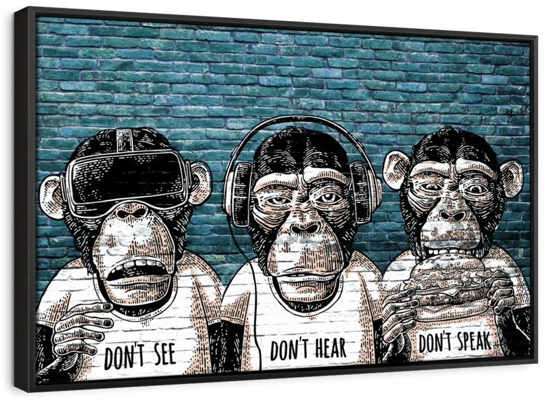 Three Monkeys Wall Art