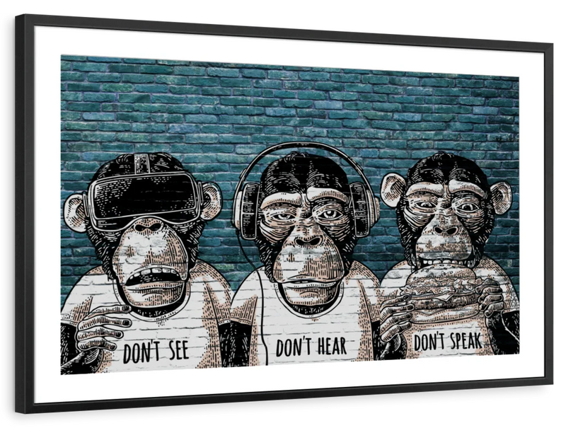 Three Monkeys Wall Art
