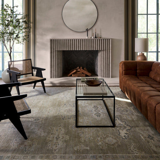 Antalya Beige / Sage Hand-Knotted Rug