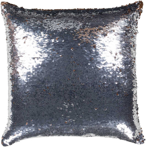 Meilen Metallic Silver Pillow Cover