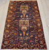 Afghani Vintage Pictorial Rug I Tribal Baluchi 4X7 Ft