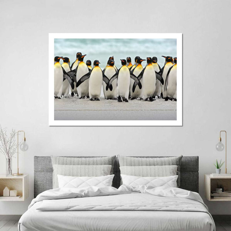 Waddle Of Penguins Wall Art