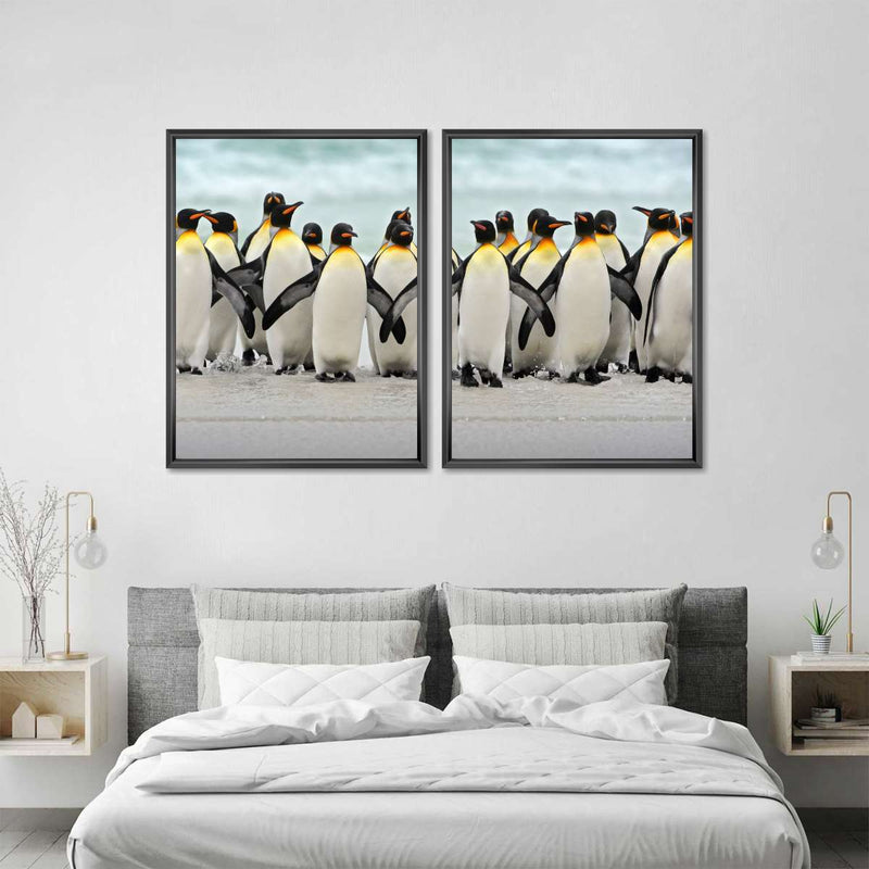 Waddle Of Penguins Wall Art