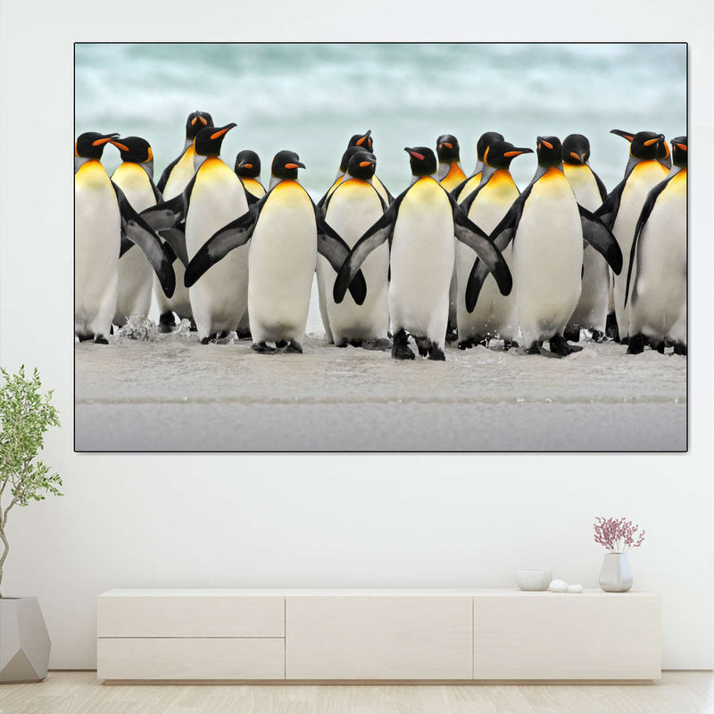 Waddle Of Penguins Wall Art