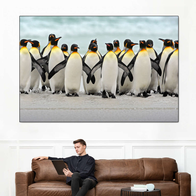 Waddle Of Penguins Wall Art