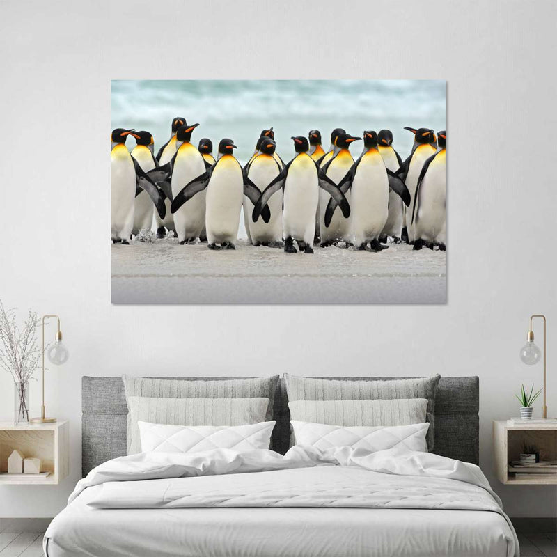 Waddle Of Penguins Wall Art