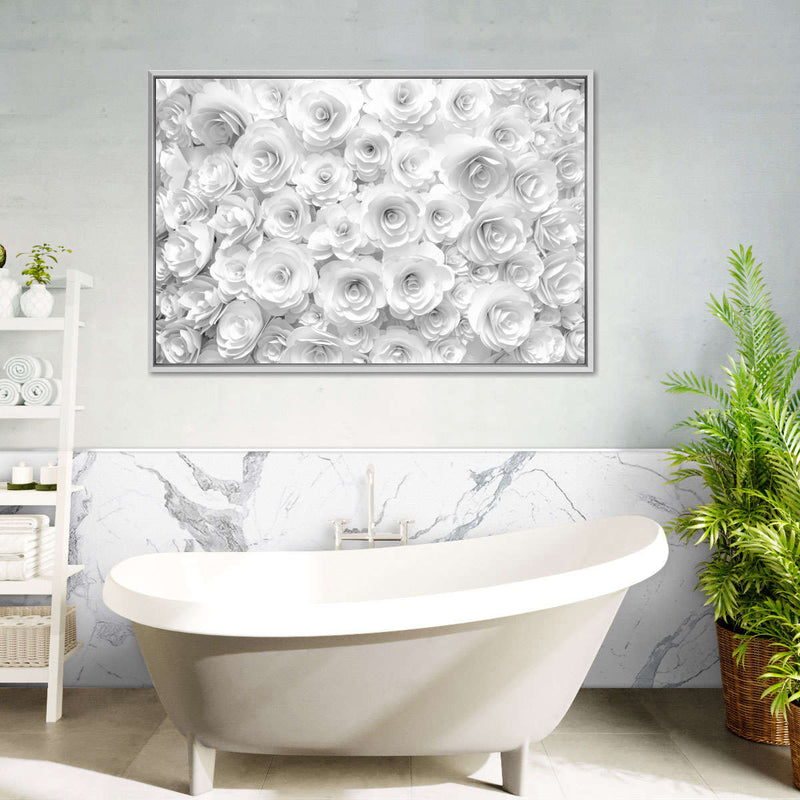 White Roses Wall Art