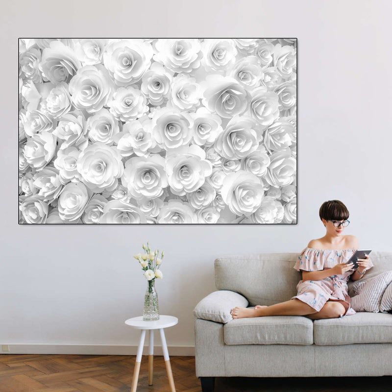 White Roses Wall Art