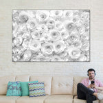 White Roses Wall Art