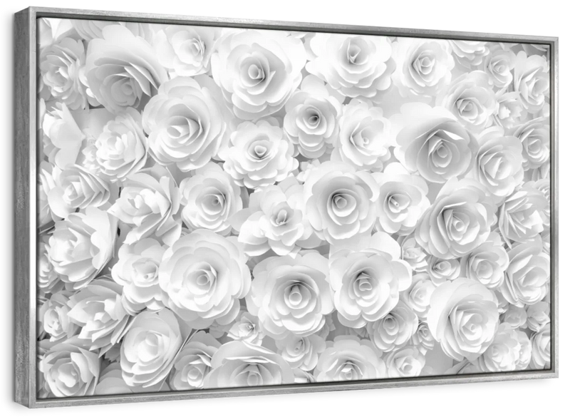 White Roses Wall Art