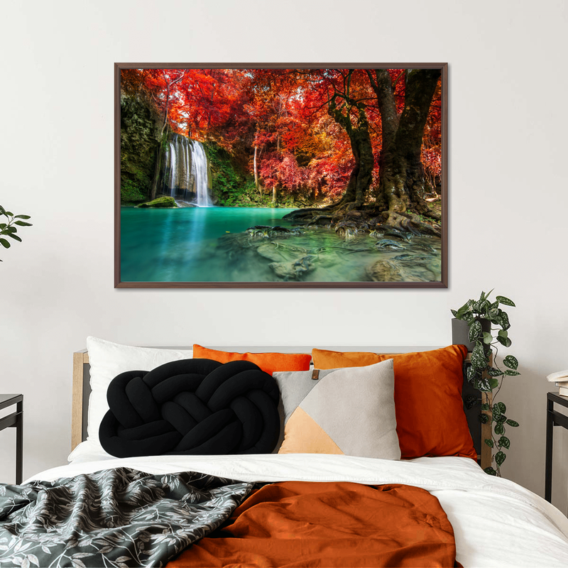 Red Waterfall Wall Art