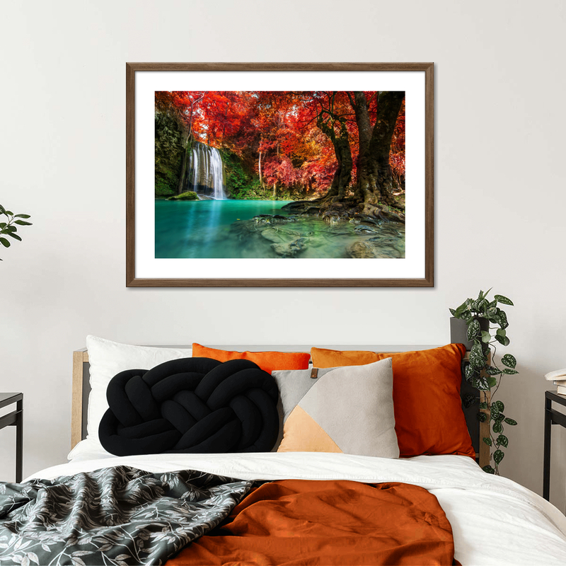 Red Waterfall Wall Art