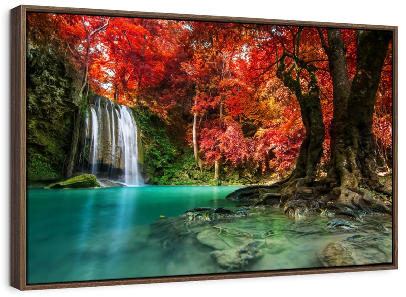 Red Waterfall Wall Art