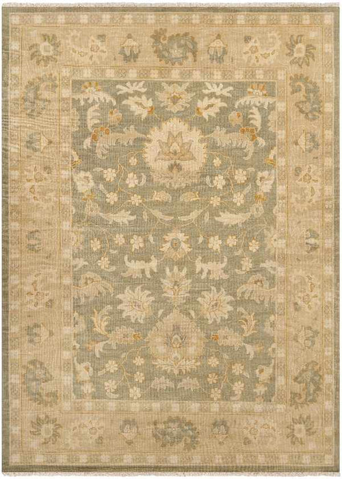 Overbiel Traditional Olive Area Rug