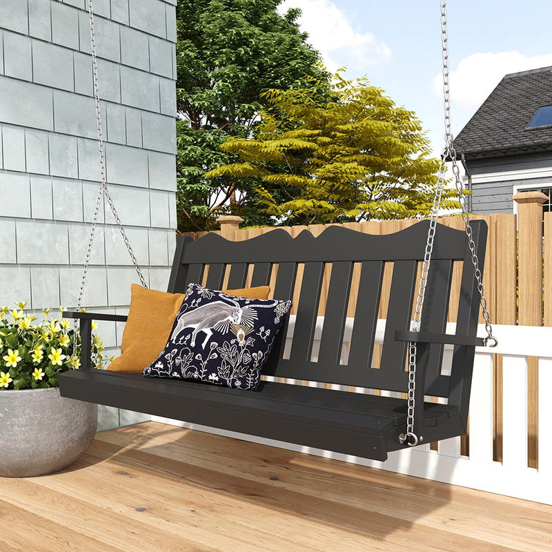 Keystone Amish Co. 4 Foot York Composite Porch Swing, Tudor Brown