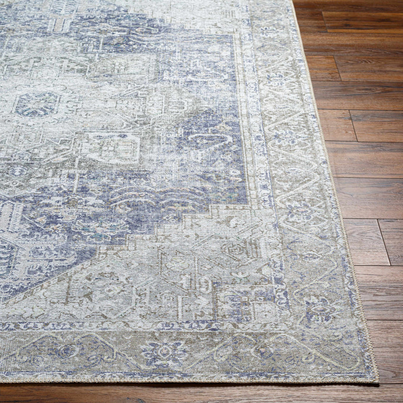 Rosman Olive Washable Area Rug