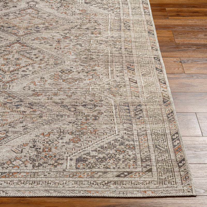 Barny Beige Washable Area Rug