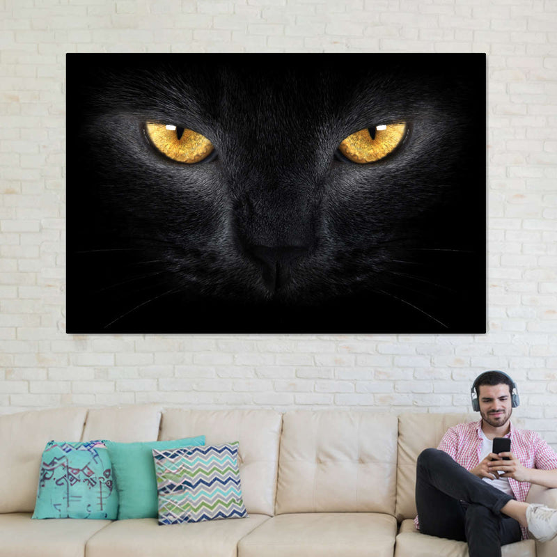 Yellow Eyed Cat Wall Art