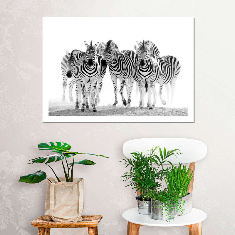 Zebras On The Move Wall Art