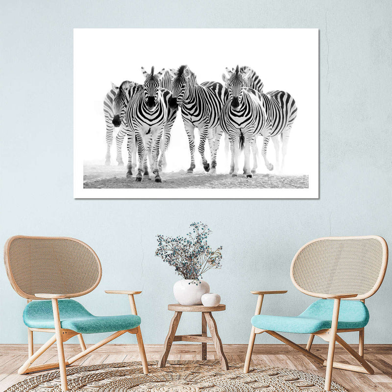 Zebras On The Move Wall Art