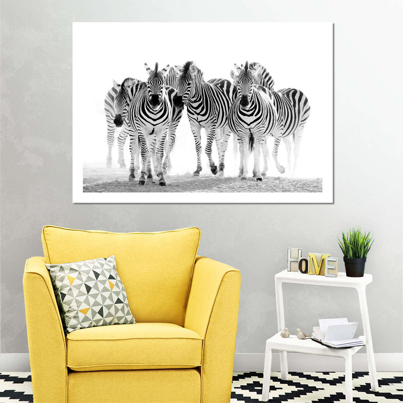 Zebras On The Move Wall Art
