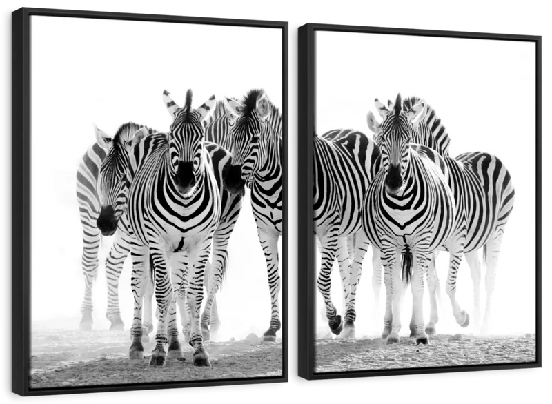 Zebras On The Move Wall Art