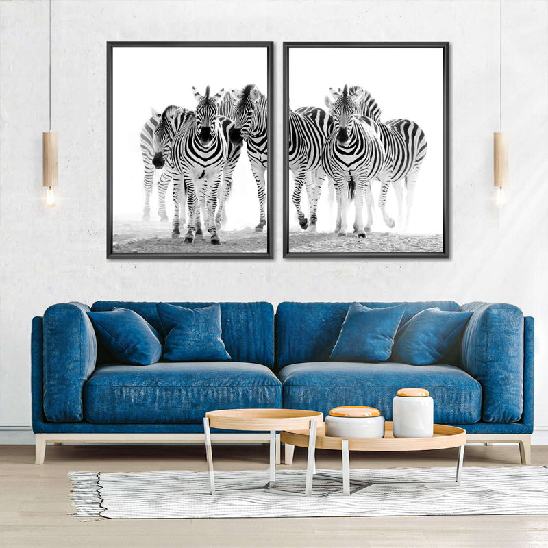 Zebras On The Move Wall Art