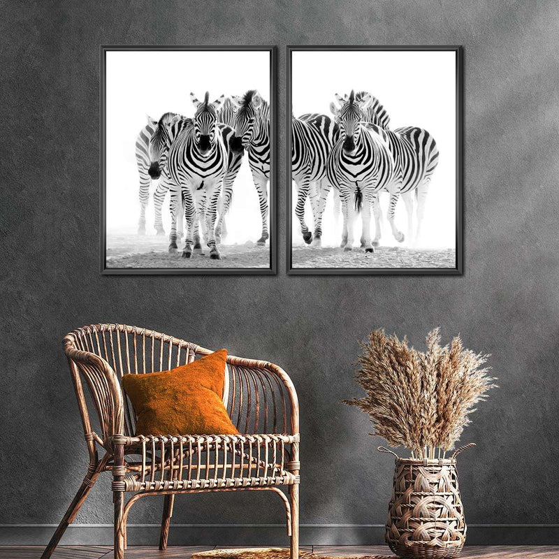 Zebras On The Move Wall Art