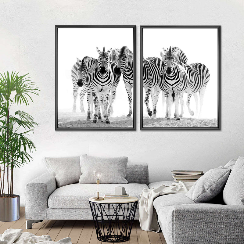 Zebras On The Move Wall Art