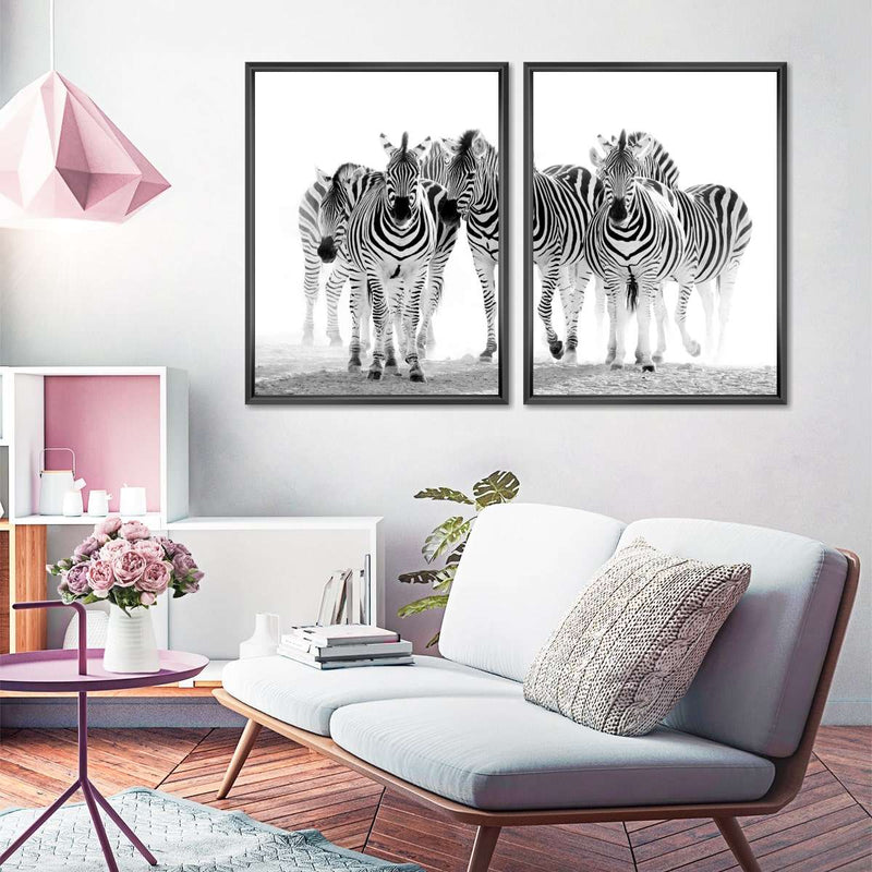 Zebras On The Move Wall Art