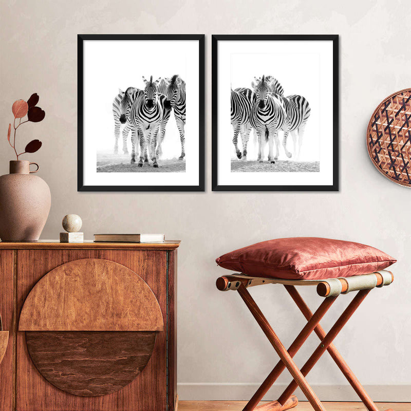 Zebras On The Move Wall Art
