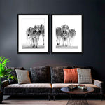 Zebras On The Move Wall Art