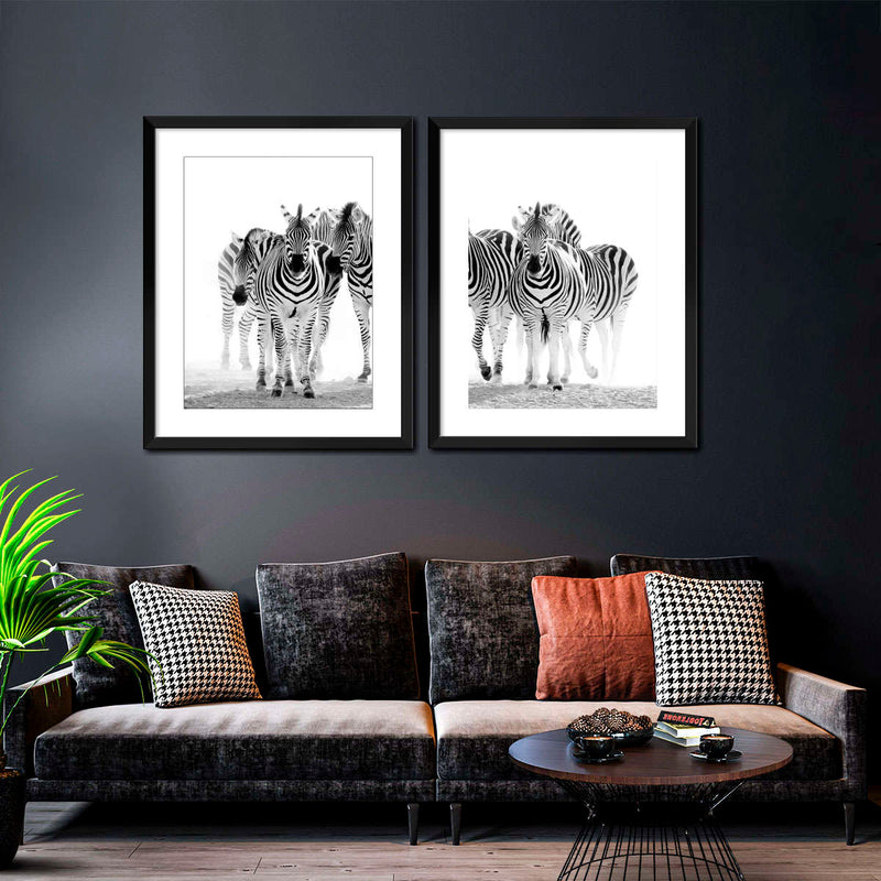 Zebras On The Move Wall Art