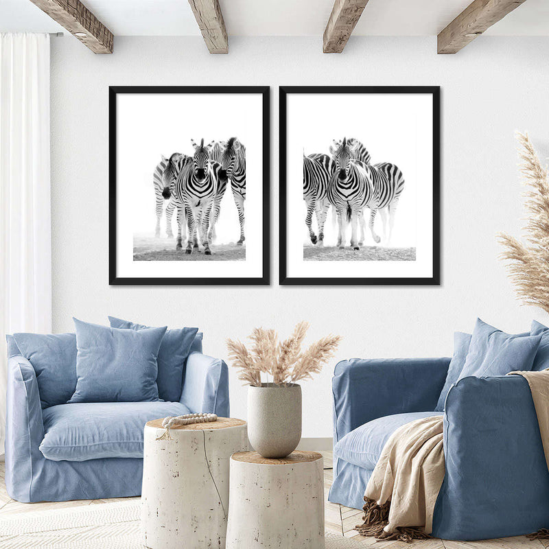 Zebras On The Move Wall Art