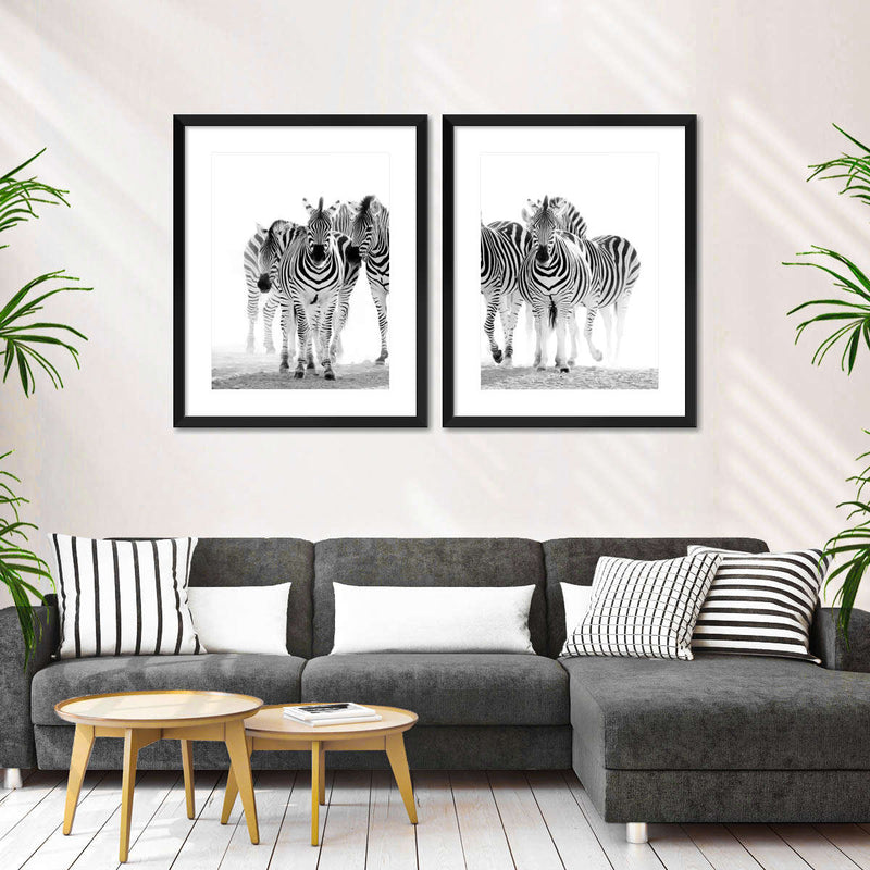 Zebras On The Move Wall Art