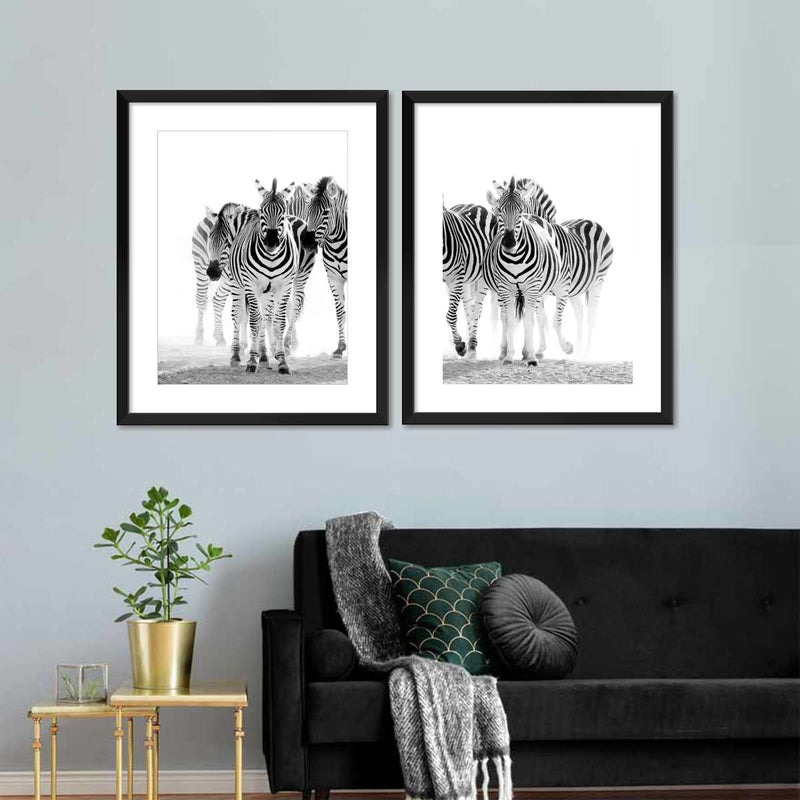 Zebras On The Move Wall Art