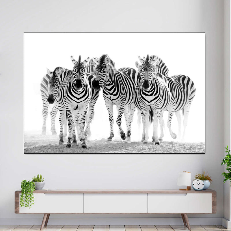 Zebras On The Move Wall Art