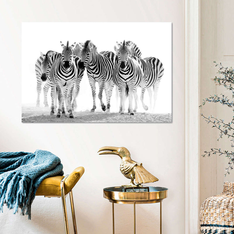Zebras On The Move Wall Art