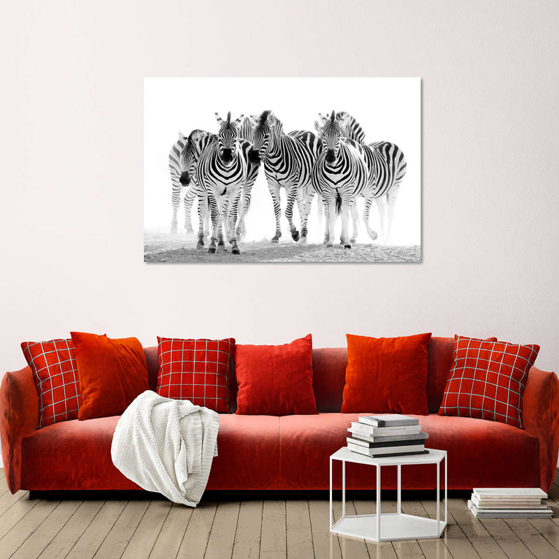 Zebras On The Move Wall Art