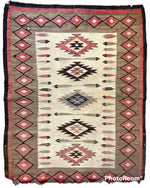 Antique 1880’s Navajo Rug 4’ x 5’