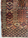 Antique 1880s Turkoman Tekke Ensi Tent Door Covering Rug 4’ x4’8”